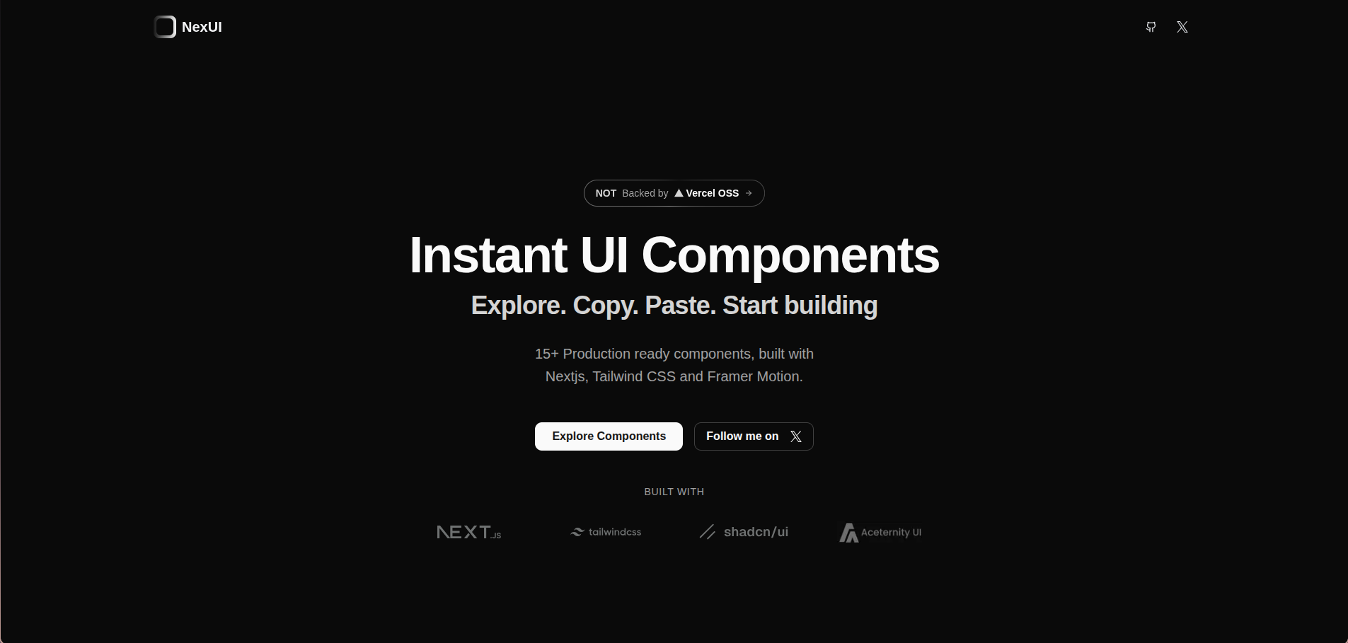 NexUI - Modern React Component Library
